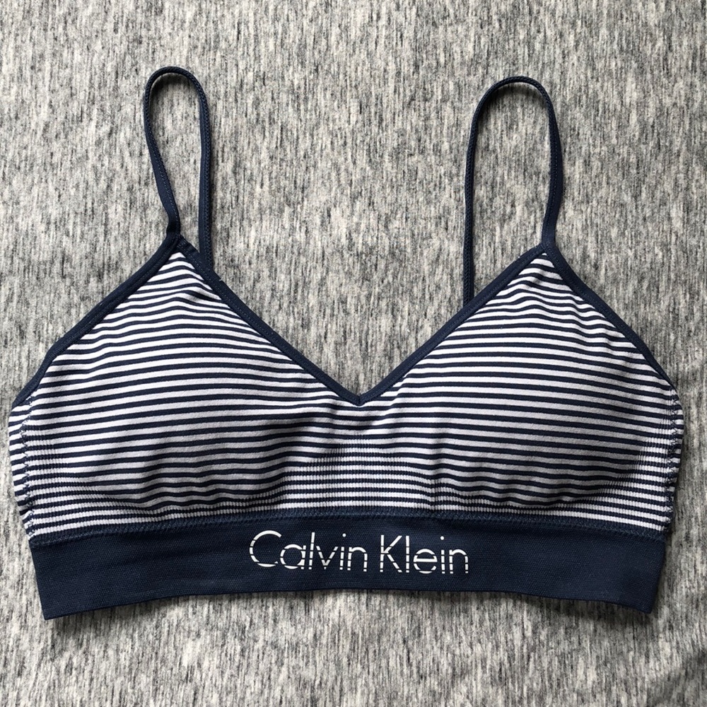 Calvin Klein Padded Bra Navy Stripes